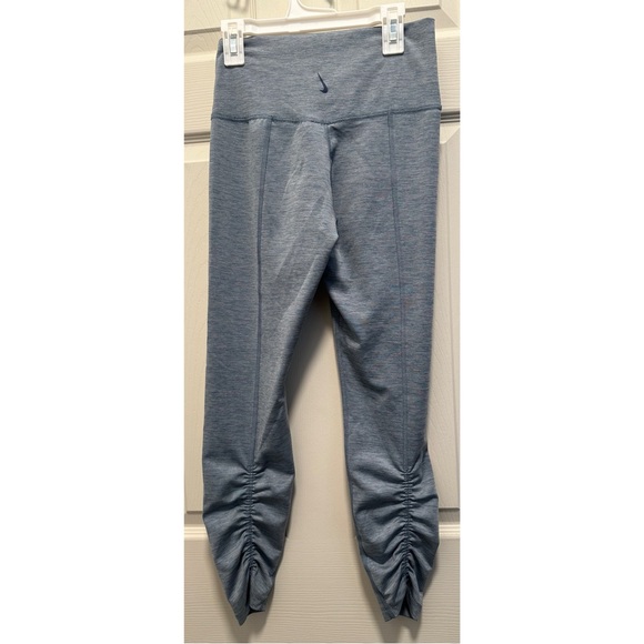 Nike Yoga Ruched High-Waist Leggings Blue, Size: S - Picture 1 of 10